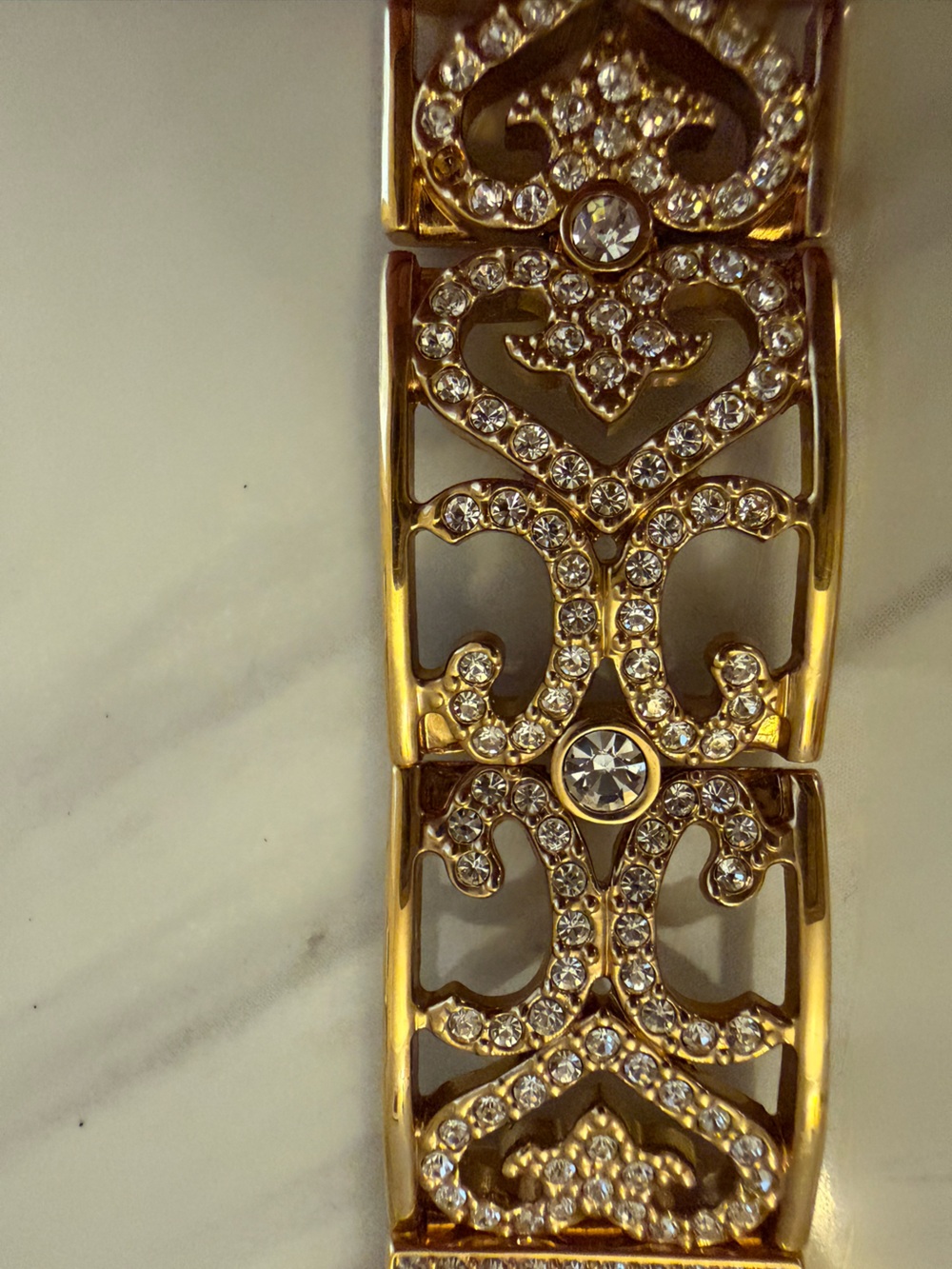Victoria Wieck Gold-Tone Crystal-Embellished Beacelet Watch - Picture 6 of 11